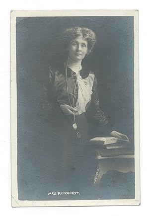 Bild des Verkufers fr [Real Photo Post Card]: Portrait of Mrs. Pankhurst zum Verkauf von Between the Covers-Rare Books, Inc. ABAA