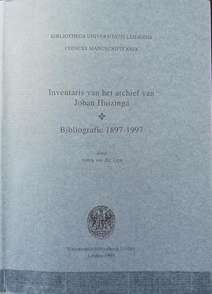 Bild des Verkufers fr Inventaris van het archief van Johan Huizinga. Codices manuscripti ; 29. zum Verkauf von Antiquariat Bookfarm