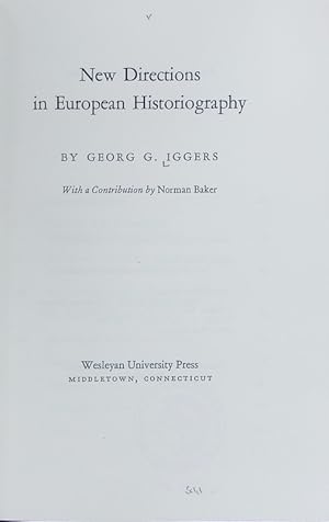 Seller image for New directions in European historiography. for sale by Antiquariat Bookfarm