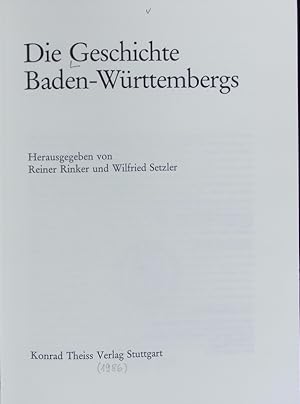 Bild des Verkufers fr Geschichte Baden-Wrttembergs. zum Verkauf von Antiquariat Bookfarm