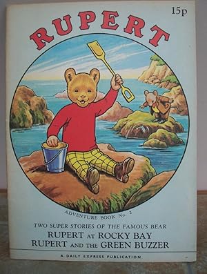 Imagen del vendedor de RUPERT ADVENTURE BOOK No. 2. RUPERT AT ROCKY BAY and RUPERT AND THE GREEN BUZZER. a la venta por Roger Middleton P.B.F.A.