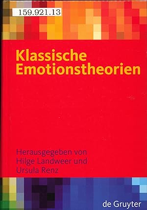 Bild des Verkufers fr Klassische Emotionstheorien Von Platon bis Wittgenstein zum Verkauf von avelibro OHG