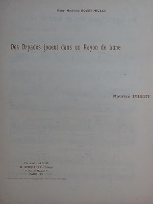 Immagine del venditore per IMBERT Maurice Des Dryades jouent dans un Rayon de Lune Piano e venduto da partitions-anciennes