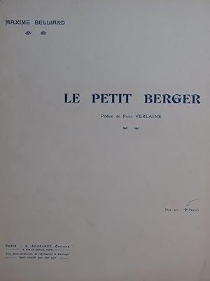 Bild des Verkufers fr BELLIARD Maxime Le Petit Berger Chant Piano zum Verkauf von partitions-anciennes