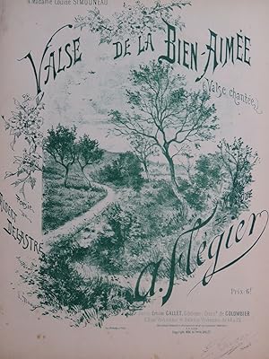 Seller image for FLGIER A. Valse de la Bien Aime Chant Piano 1895 for sale by partitions-anciennes