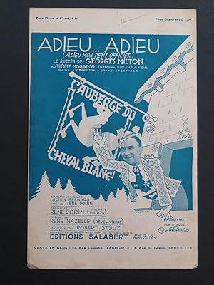 Imagen del vendedor de Adieu Adieu Mon petit Officier Robert Stolz Chant 1932 a la venta por partitions-anciennes