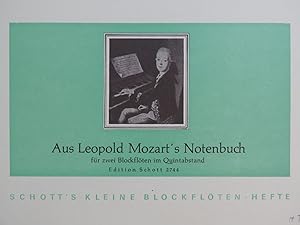 MOZART Leopold Pièces pour deux Flûtes à bec