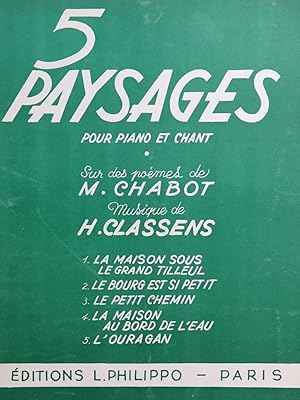 Seller image for CLASSENS Henri Paysages 5 Pices Chant Piano 1951 for sale by partitions-anciennes