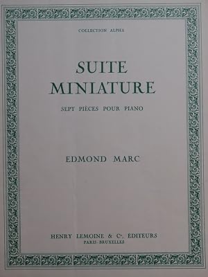 MARC Edmond Suite Miniature Dédicace Piano 1955