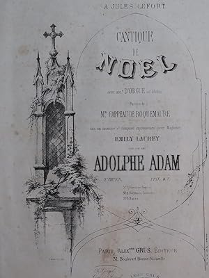 Imagen del vendedor de ADAM Adolphe Cantique de Nol Chant Piano Orgue ca1852 a la venta por partitions-anciennes