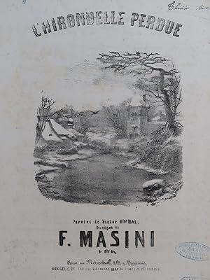 Seller image for MASINI F. L'Hirondelle perdue Chant Piano ca1850 for sale by partitions-anciennes