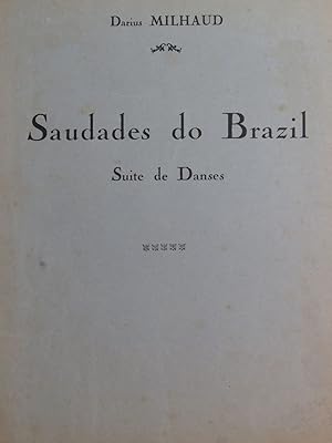 Seller image for MILHAUD Darius Saudades do Brazil Suite de Danses Recueil No 2 Piano for sale by partitions-anciennes