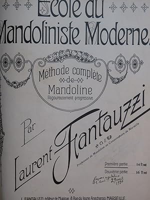 Seller image for DE CRISTOFARO F. Mthodes et Pices pour Mandoline for sale by partitions-anciennes