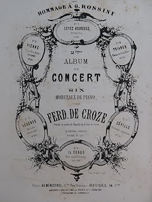 Immagine del venditore per DE CROZE Ferdinand Trianon Chanson Franaise Piano 1858 venduto da partitions-anciennes