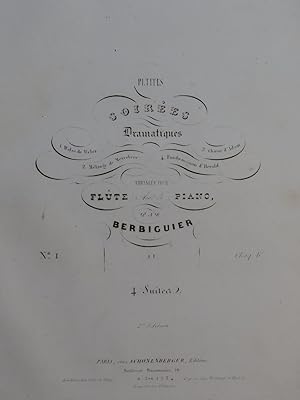 BERBIGUIER Tranquille Valse de Weber Piano Flûte ca1840