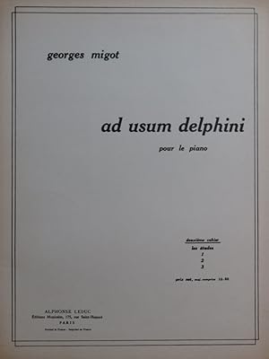 Image du vendeur pour MIGOT Georges Ad Usum Delphini 3 Pices Piano 1951 mis en vente par partitions-anciennes