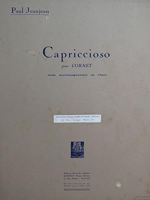 Seller image for JEANJEAN Paul Capriccioso Piano Cornet  pistons for sale by partitions-anciennes