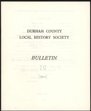 Durham County Local History Society. Bulletin 1.