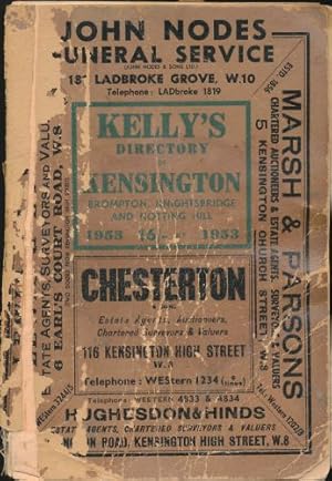 Kelly's Directory of Kensington, Brompton, Knightsbridge and Notting Hill. Buff Book. Comprises s...