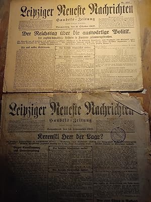 Leipziger neueste Nachrichten 2 Ausgaben 13. September und 11. Oktober 1917