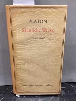 Platon - Sämtliche Werke 3. Band.