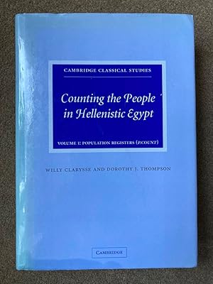 Image du vendeur pour Counting the People in Hellenistic Egypt: Volume 1, Population Registers mis en vente par Lacey Books Ltd