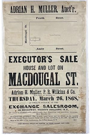 Executor's Sale House and Lot on MacDougal St. [between Amity [?] and Fourth St.] [9 of 9 cartogr...