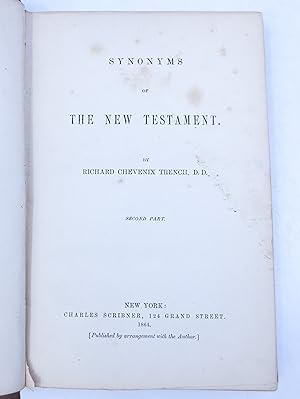 Seller image for Synonyms of The New Testament Second Park for sale by Shelley and Son Books (IOBA)
