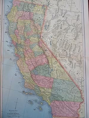 California state- Los Angeles San Francisco Sacramento San Diego 1891 Watson map