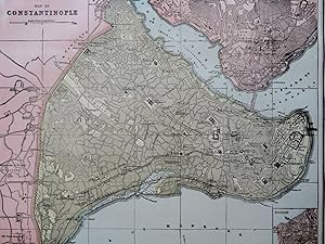 Constantinople Ottoman Empire Golden Horn Bosporus 1901 Cram city plan