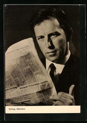 Bild des Verkäufers für Ansichtskarte Schauspieler György Kálmánn liest in der Zeitung zum Verkauf von Bartko-Reher