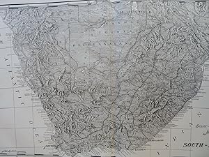 South Africa Scenic Topographical Map Cape Town Pretoria Durban 1901 Cram Map