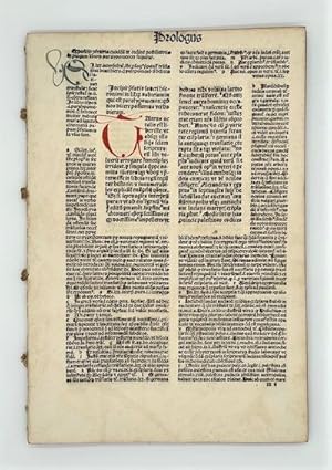 Seller image for Paralipomenon (1. u. 2. Buch der Chronik). [Aus: Biblia mit Postilla des Nicolaus de Lyra]. for sale by Versandantiquariat Wolfgang Friebes