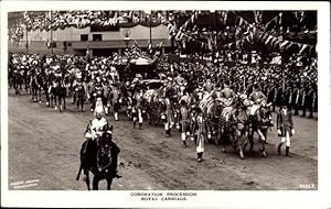 Bild des Verkufers fr Ansichtskarte / Postkarte King George V, Coronation Procession 1911, Royal Carriage zum Verkauf von akpool GmbH