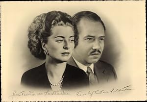 Ansichtskarte / Postkarte Franz Josef II, Gina Fürstin von und zu Liechtenstein, Portrait