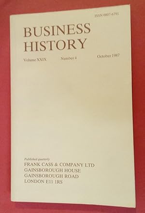 Bild des Verkufers fr Enterprise, Management and Innovation. Business History Special Issue. (Volume 29, Number 4, October 1987). zum Verkauf von Plurabelle Books Ltd