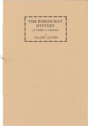 Seller image for The Roman Hat Mystery (Limited Edition, signed by Frederic Dannay as Ellery Queen) for sale by Royal Books, Inc., ABAA
