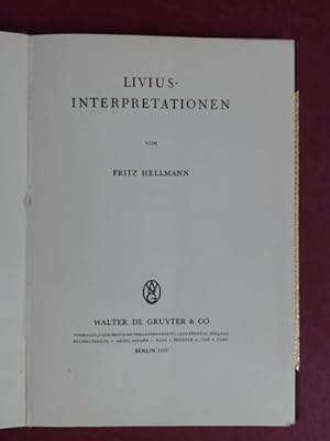 Imagen del vendedor de Livius-Interpretationen. a la venta por Wissenschaftliches Antiquariat Zorn