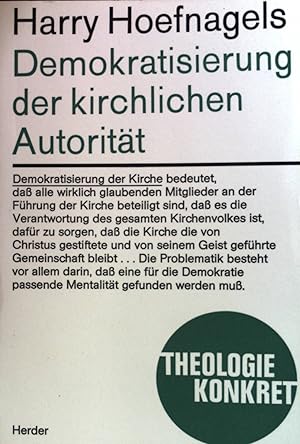 Imagen del vendedor de Demokratisierung der Kirchlichen Autoritt. a la venta por books4less (Versandantiquariat Petra Gros GmbH & Co. KG)