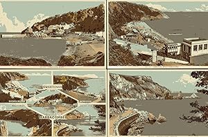 Babbacombe, Devon. 5x colour vintge postcards.