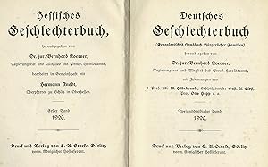 Deutsches Geschlechterbuch (Genealogisches Handbuch Bürgerlicher Familien) 32. Band (Originalausg...