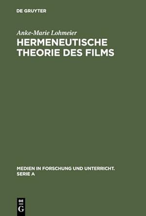 Seller image for Hermeneutische Theorie des Films for sale by BuchWeltWeit Ludwig Meier e.K.
