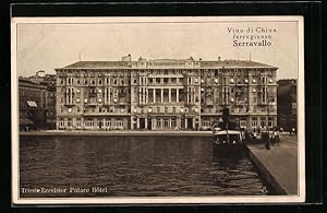 Cartolina Trieste, Excelsior Palace Hotel, Vino di China ferruginoso Serravallo