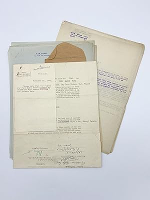 Imagen del vendedor de A file of 12 Typed Letters Signed and 2 Typed Notes Signed to the publisher Victor Gollancz Ltd. (all but one to Gollancz himself), who issued Ford's memoir 'Return to Yesterday' in November 1931 a la venta por Riverrun Books & Manuscripts, ABAA