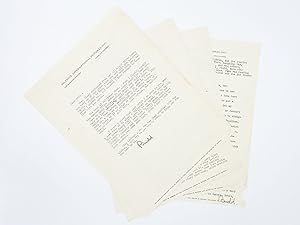 A group of five exceptional and revealing typed letters signed ("Budd") to William Saroyan; writt...