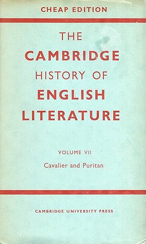 Seller image for Cambridge History of English Literature, Vol 7: Cavalier and Puritan -- Cheap Edition for sale by A Cappella Books, Inc.