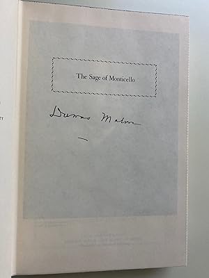 Seller image for The Sage of Monticello - Jefferson and His Time, Volume 6 (Signed Copy) for sale by M.S.  Books