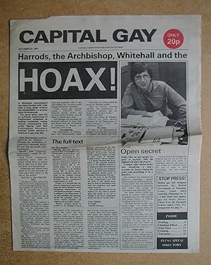 Capital Gay. Weekly Newspaper. October 23, 1981.