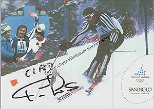 Original Autogramm Piero Gros Ski /// Autograph signiert signed signee