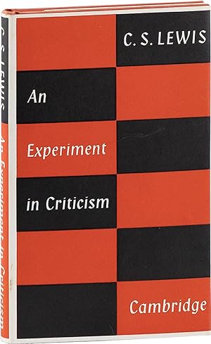 Immagine del venditore per An Experiment In Criticism venduto da Lorne Bair Rare Books, ABAA